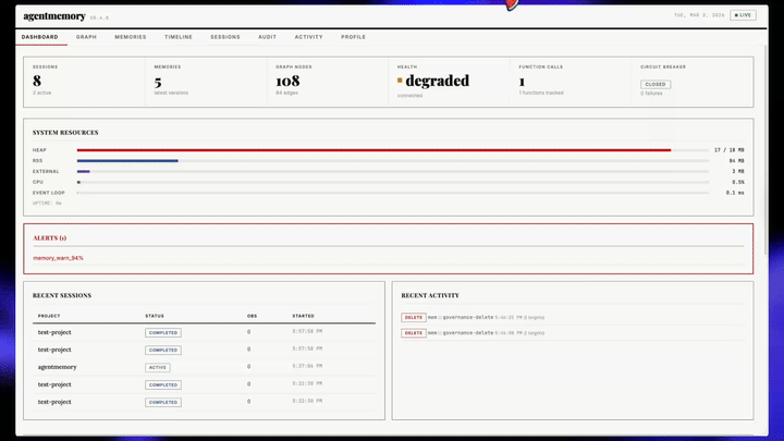 agentmemory viewer live demo